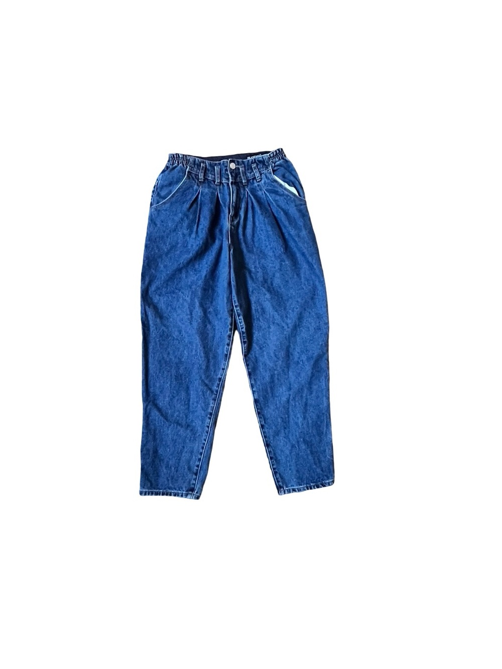 Blank NYC Baxter High Rise Barrel Leg Jeans Size 27 Pleated Tapered Denim - Picture 2 of 5